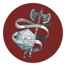 Barbarische Rolle für Schaden d20 großartige Axt