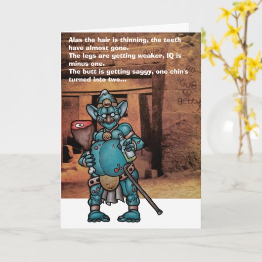 BARBARISCHER GEBURTSTAG KARTE (Gelbe Blume)