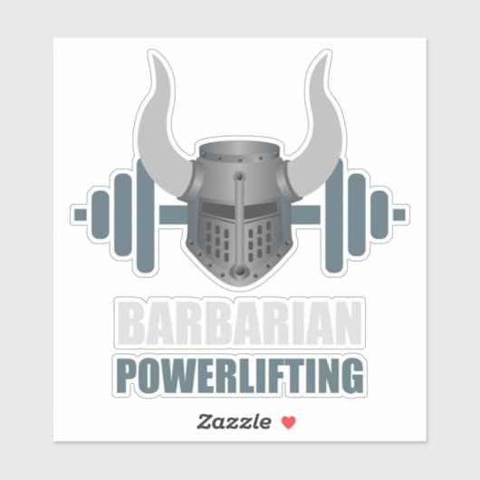 Barbarischer Krieger Powerlifting Workout Aufkleber (Blatt)