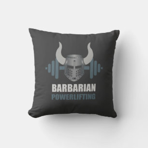 Barbarischer Krieger Powerlifting Workout Kissen