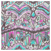 Barbarisches Feder Boho Aquarell-Stammes- Gewebe Stoff (Muster)