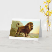 Barbary-Löwe Karte (Gelbe Blume)