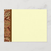 Barbe Brown Gold Damask Save the Date Postkarte (Rückseite)