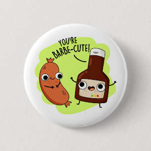 Barbe-niedlich Funny Barbecue Pun Button