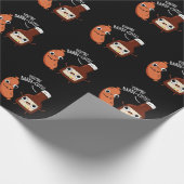 Barbe-niedlich Funny Barbecue Pun Dark BG Geschenkpapier (Ecke)