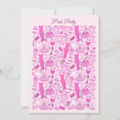 Barbecore Rosa und Hot-Pink Mode Einladung (Rückseite)