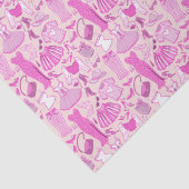 Barbecore Rosa und Hot-Pink Mode Seidenpapier (Detail)