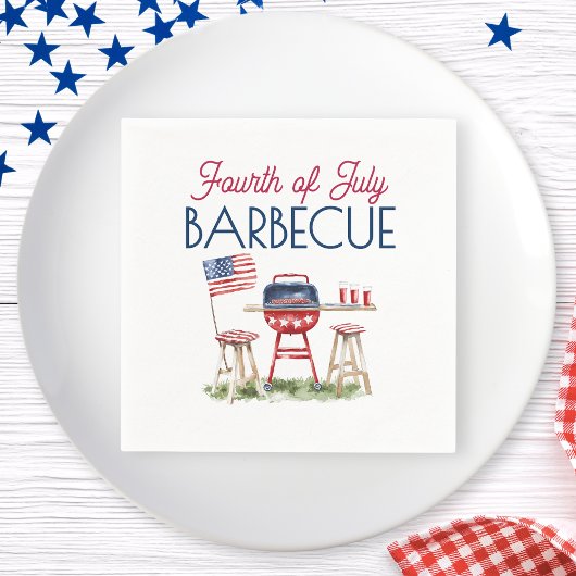 Barbecue American Flag 4. Juli Summer Party Serviette
