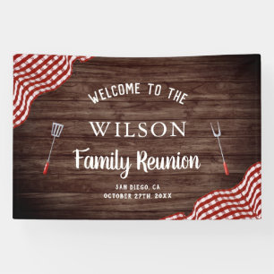 Barbecue Backyard GRILLEN Picnic Family Wiedersehe Banner