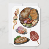 Barbecue Backyard Party Babydusche GRILLEN Einladung (Rückseite)