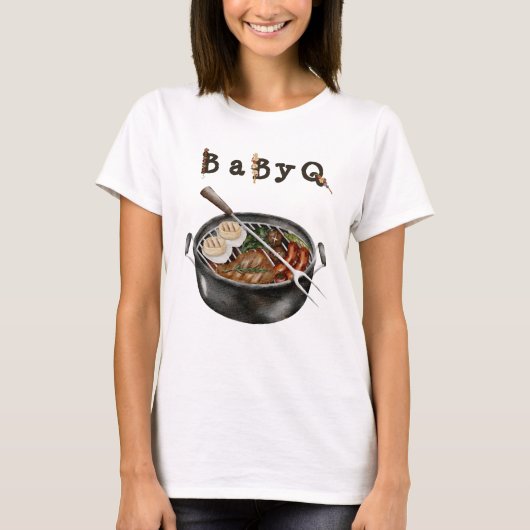 Barbecue Backyard Party Babydusche GRILLEN Mutter T-Shirt (Vorderseite)