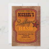 Barbecue Bash Einladung - Western oder Texas Style (Vorderseite)