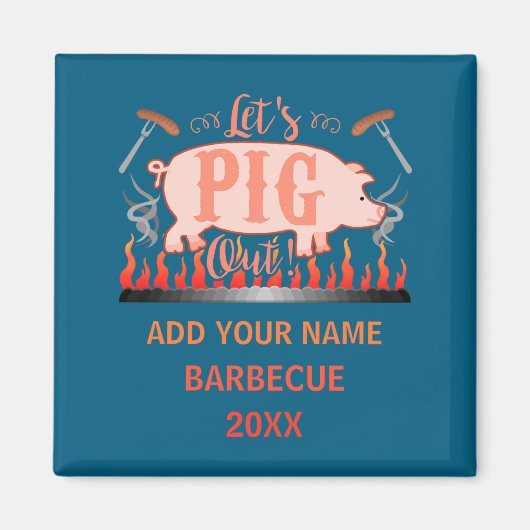 Barbecue Bbq Funny G Grill Competition Magnet (Vorne)