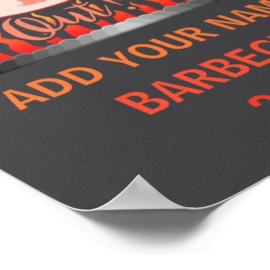 Barbecue Bbq Funny G Grill Competition Poster (Ecke)