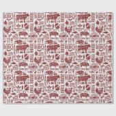 Barbecue Bbq Grillen Geschenkpapier (Flach)