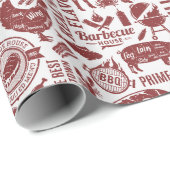 Barbecue Bbq Grillen Geschenkpapier (Rolleneckpunkt)