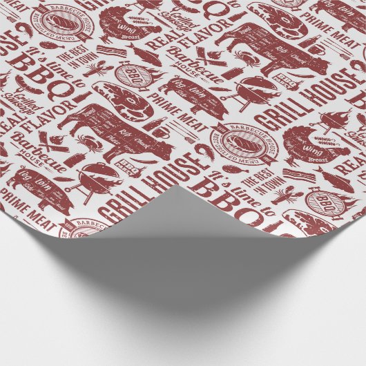 Barbecue Bbq Grilling Geschenkpapier (Ecke)