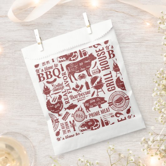 Barbecue Bbq Grilling Geschenktütchen (Ausgeschnitten)
