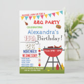BARBECUE BIRTHDAY INVITATION FÜR SNUBODY EINLADUNG (Stehend Vorderseite)