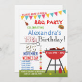 BARBECUE BIRTHDAY INVITATION FÜR SNUBODY EINLADUNG (Vorne/Hinten)