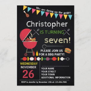 BARBECUE BIRTHTAGE INVITATION JEDES EINLADUNG