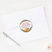 Barbecue Cheeseburger jeden Geburtstag Runder Aufkleber (Umschlag)