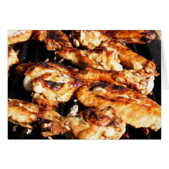 Barbecue Chicken Wings Card (Vorderseite (Horizontal))