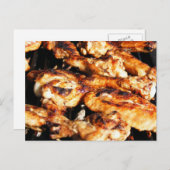 Barbecue Chicken Wings Card Postkarte (Vorne/Hinten)