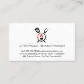 Barbecue Cooking Pattern | Wood Grain Background Visitenkarte (Rückseite)