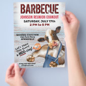 Barbecue Cookout Kuh Grillen Shrimps Flyer (Hand)