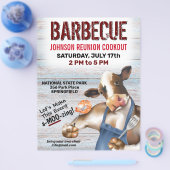 Barbecue Cookout Kuh Grillen Shrimps Flyer (Einzeln)