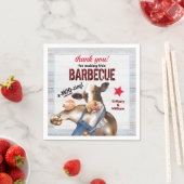 Barbecue Cookout Kuh Grillen Shrimps Serviette (Beispiel)