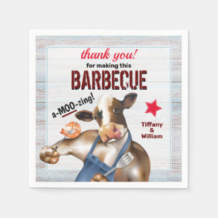 Barbecue Cookout Kuh Grillen Shrimps Serviette