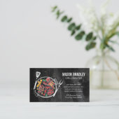 Barbecue Foods | Culinary Drawing | Cooking Visitenkarte (Stehend Vorderseite)