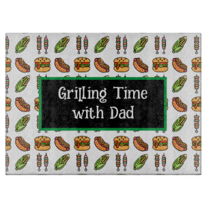 Barbecue Foods   Hamburger, Hotdog, Shish Kabob Schneidebrett
