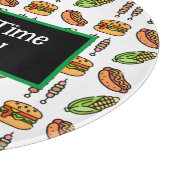 Barbecue Foods | Hamburger, Hotdog, Shish Kabob Schneidebrett (Ecke)