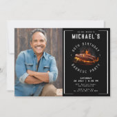 Barbecue Foto 60. Geburtstagsparty Einladung (Vorderseite)