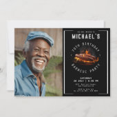 Barbecue Foto 70. Geburtstagsparty Einladung (Vorderseite)