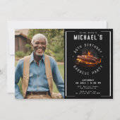 Barbecue Foto 80. Geburtstagsparty Einladung (Vorderseite)