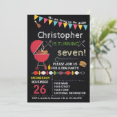 BARBECUE GEBURTSTAGLICHE EINLADUNG (Stehend Vorderseite)