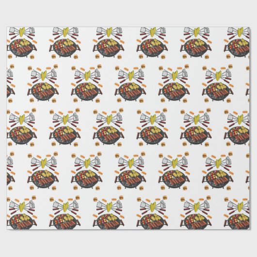 Barbecue Geschenkpapier (Flach)