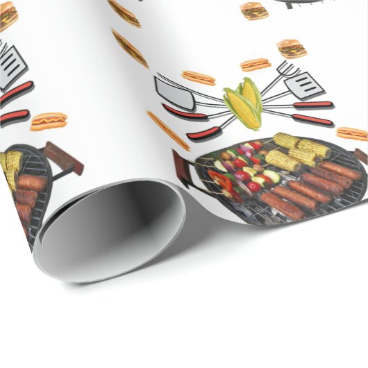 Barbecue Geschenkpapier (Rolleneckpunkt)