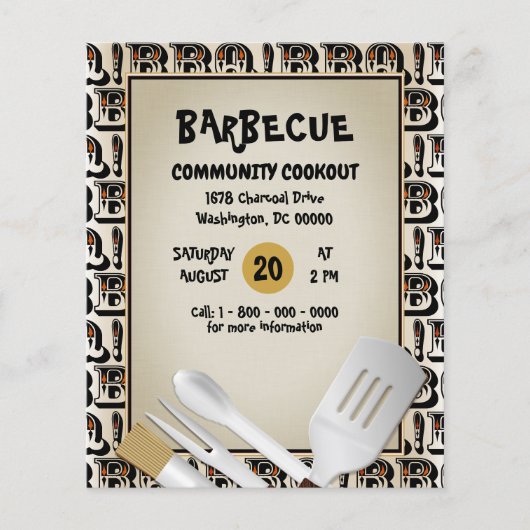 Barbecue-Grill-Party Flyer (Vorne)