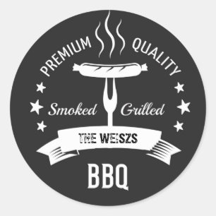 Barbecue GRILLEN Custom Labels Runder Aufkleber