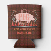 Barbecue GRILLEN Funny Pig Summer Grilling Custom Dosenkühler (Rückseite)