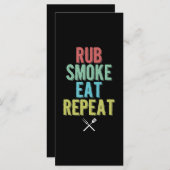 Barbecue GRILLEN Grill Master Grillen Fleisch Rauc Menükarte (Vorne/Hinten)