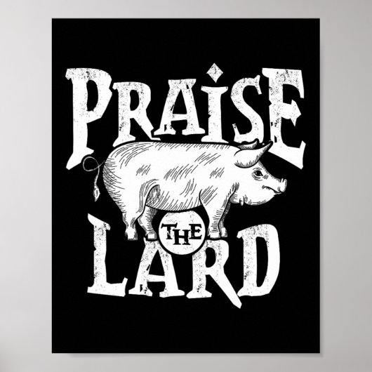 Barbecue Grillen Grill Schweinefleisch Zitat Poster (Vorne)