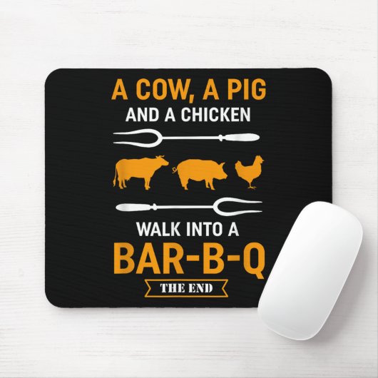 Barbecue Grillen Lover Joke Shirt - Grillmeister Mousepad (Mit Mouse)