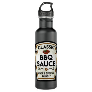 Barbecue GRILLEN Sauce Flaschenetikett Halloween Edelstahlflasche