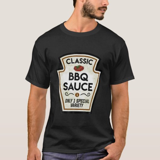 Barbecue GRILLEN Sauce Flaschenetikett Halloween T-Shirt (Vorderseite)